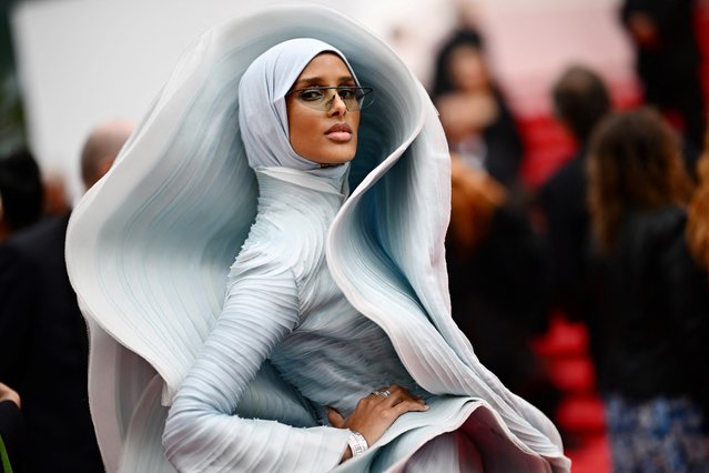 Somalian-Norwegian model Rawdah Mohamed arrives for the screening of the film “The Apprentice” at the 77th edition of the Cannes Film Festival in Cannes, southern France, on May 20, 2024. (Photo by Loic Venance/AFP Photo)