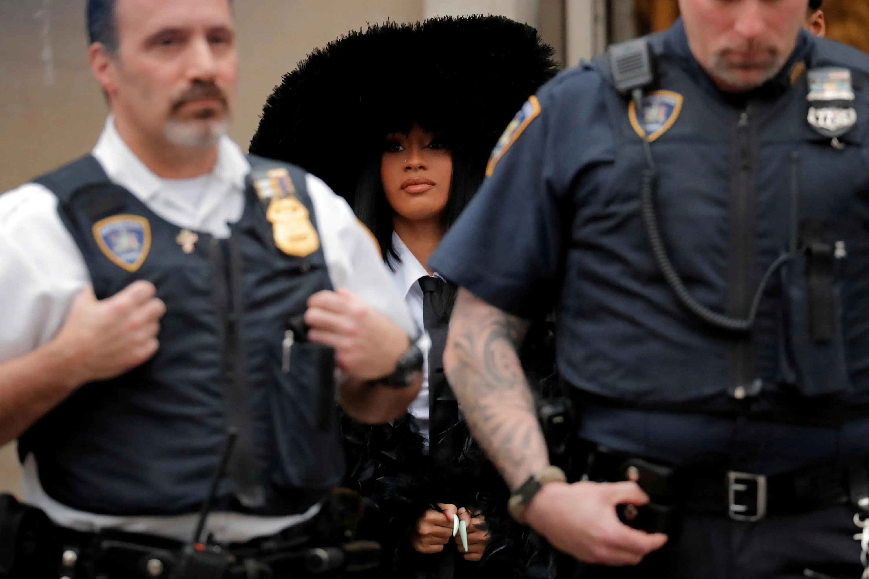 Next picture →. Singer Cardi B departs Queens County Criminal Court in the ...
