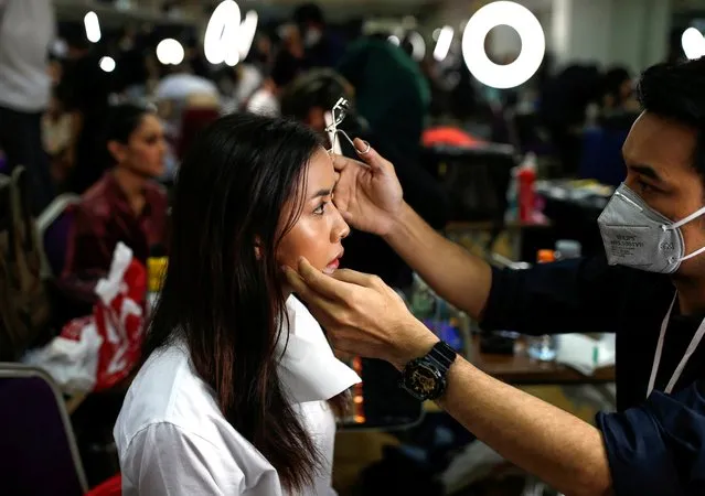 Aliya Sirisopha of Laos gets ready for the final show of the Miss International Queen 2020 transgender beauty pageant in Pattaya, Thailand on March 7, 2020. (Photo by Soe Zeya Tun/Reuters)