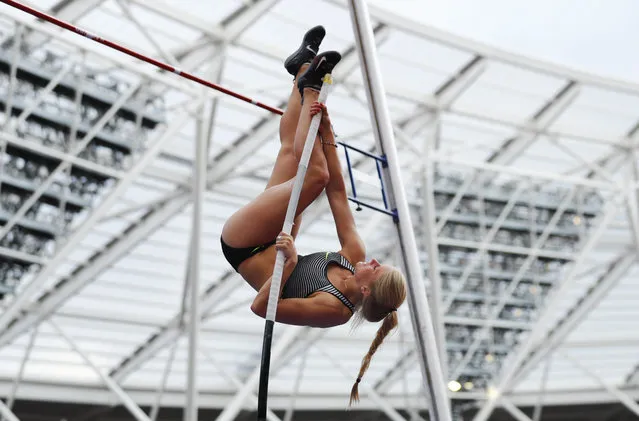 Britain Athletics, 2016 London Anniversary Games, Queen Elizabeth Olympic Park, Stratford, London on July 23, 2016. Sweden's Michaela Meijer in action during the women's pole vault. (Photo by Eddie Keogh/Reuters/Livepic)