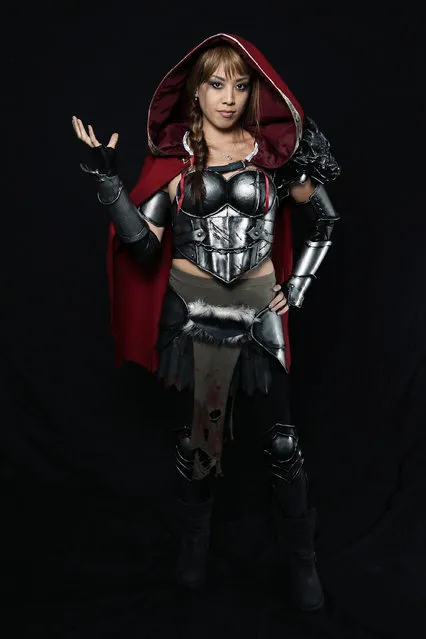 Comic Con attendee Jessica Lee poses as Warrior Red Riding Hood during the 2014 New York Comic Con at Jacob Javitz Center on October 9, 2014 in New York City. (Photo by Neilson Barnard/Getty Images)