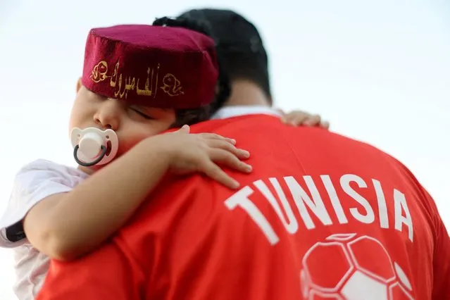 Tunisia fans during the FIFA World Cup Qatar 2022 event, Doha, Qatar on November 15, 2022. (Photo by Carl Recine/Reuters)