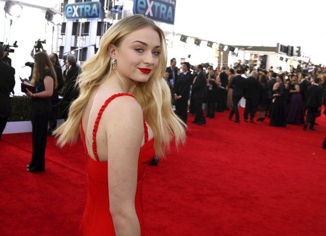 Sophie Turner arrives at the 23rd annual Screen Actors Guild Awards at the Shrine Auditorium & Expo Hall on Sunday, January 29, 2017, in Los Angeles. (Photo by Matt Sayles/Invision/AP Photo)