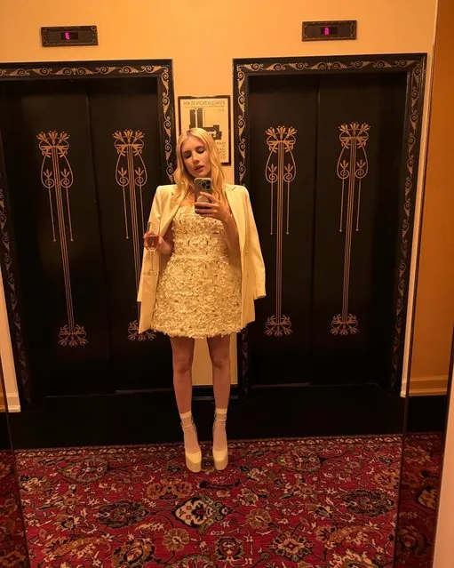 American actress Emma Roberts in the first decade of February 2024 marks 33 with a mirror selfie. (Photo by emmaroberts/Instagram)