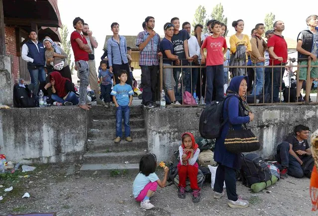 Migrants wait at the station in Beli Manastir, Croatia September 18, 2015. (Photo by Laszlo Balogh/Reuters)