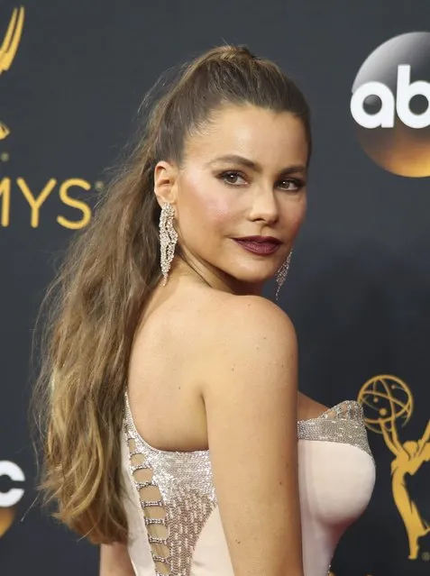 Actress Sofia Vergara from the ABC series “Modern Family” arrives at the 68th Primetime Emmy Awards in Los Angeles, California U.S., September 18, 2016. (Photo by Lucy Nicholson/Reuters)