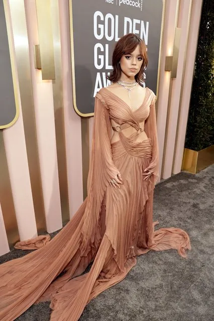 American actress Jenna Ortega arrives at the 80th Annual Golden Globe Awards held at the Beverly Hilton Hotel on January 10, 2023 in Beverly Hills, California. (Photo by Todd Williamson/NBC/NBC via Getty Images)