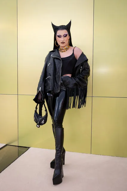 American drag performer and make-up artist Gottmik attends the Versace FW23 Show at Pacific Design Center on March 09, 2023 in West Hollywood, California. (Photo by Emma McIntyre/Getty Images)