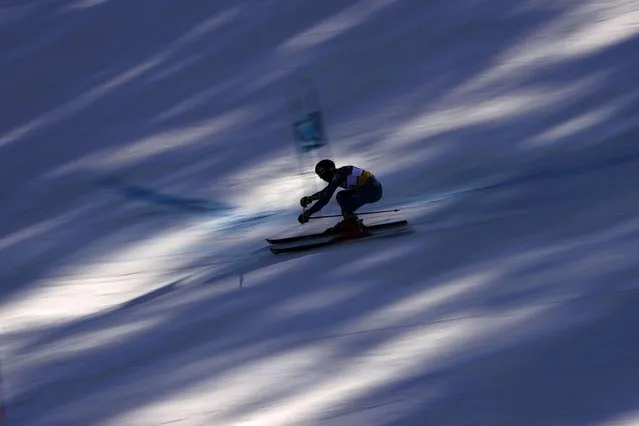 Ian Hanrahan competes in the men's giant slalom ski race during the U.S. Alpine Championships, Wednesday, April 5, 2023, at the Sun Valley ski resort in Ketchum, Idaho. (Photo by John Locher/AP Photo)