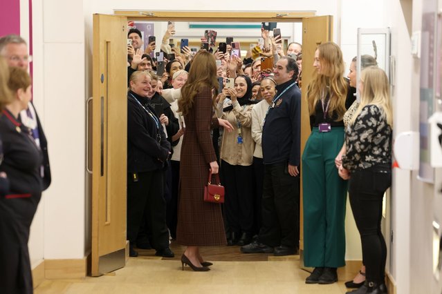 Catherine, Princess of Wales during a visit to The Royal Marsden Hospital on January 14, 2025 in London, England. The Prince and Princess of Wales have today become Joint Patrons of The Royal Marsden NHS Foundation Trust following a visit by Her Royal Highness to the hospital’s Chelsea site. The Princess’ own personal cancer journey saw her receive treatment from The Royal Marsden. The Royal Marsden opened its doors in 1851 as the world’s first hospital dedicated to cancer diagnosis, treatment, research and education. (Photo by Chris Jackson)
