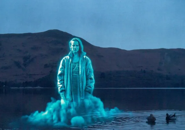 In this image released on April 19th, 2022 a ghostly apparition appears in the Lake District to mark the launch of supernatural crime thriller The Rising, available on Sky Max & NOW from 22nd April, in Keswick, England. (Photo by Anthony Devlin/Getty Images for Sky)