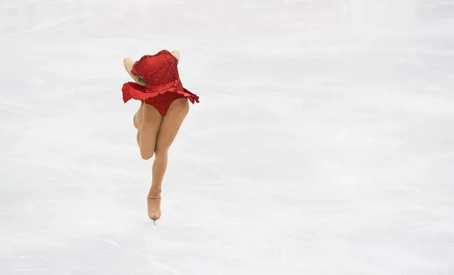 Elena Radionova of Russia performs during her ladies short program of the 2015 ISU World Figure Skating Championships at Shanghai Oriental Sports Center in Shanghai on March 26, 2015. (Photo by Johannes Eisele/AFP Photo)