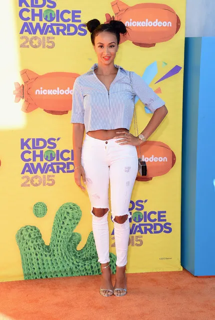 TV personality Draya Michele attends Nickelodeon's 28th annual Kids' Choice Awards held at The Forum on March 28, 2015, in Inglewood, California. (Photo by Jason Merritt/Getty Images)
