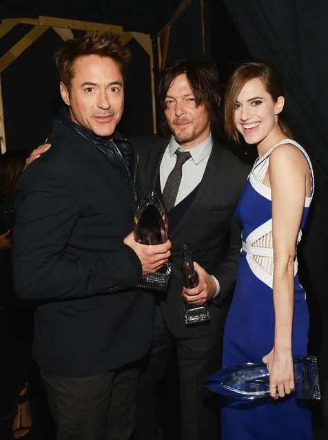(L-R) Actor Robert Downey Jr., actor Norman Reedus and actress Allison Williams attend The 40th Annual People's Choice Awards at Nokia Theatre L.A. Live on January 8, 2014 in Los Angeles, California.  (Photo by Mark Davis/Getty Images for The People's Choice Awards)