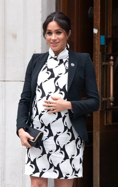 Meghan, The Duchess of Sussex attends a panel discussion at King's College London convened by The Queen's Commonwealth Trust to mark International Women's Day on March 8, 2019. The Duchess is joined by prominent female thought-leaders and activists to discuss a range of issues affecting women today. (Photo by Splash News and Pictures)