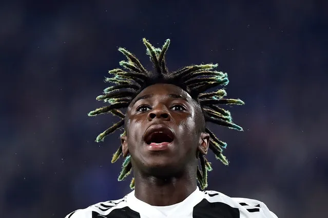 Juventus' Italian forward Moise Kean reacts after missing a goal opportunity during the UEFA Champions League quarter-final second leg football match Juventus vs Ajax Amsterdam on April 16, 2019 at the Juventus stadium in Turin. (Photo by Massimo Pinca/Reuters)