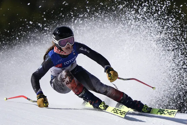 Katie Grzelak competes during a women's super-G skiing race, Wednesday, March 20, 2024, during the U. S. Alpine Championships at the Sun Valley ski resort in Ketchum, Idaho. (Photo by Robert F. Bukaty/AP Photo)