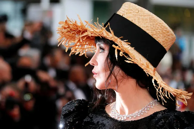 French actress Isabelle Adjani poses as she arrives for the screening of the film “La Belle Epoque” at the 72nd edition of the Cannes Film Festival in Cannes, southern France, on May 20, 2019. (Photo by Regis Duvignau/Reuters)