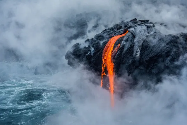 Honourable mention, Earth Science and Climatology category. Pele’s fire by Sabrina Koehler. The image shows the 61G lava flow at the Pu’u O’o eruption site of the active Kilauea volcano in Hawaii’s Volcano national park. (Photo by Sabrina Koehler/PA Wire/Royal Society Publishing Photography Competition 2017)