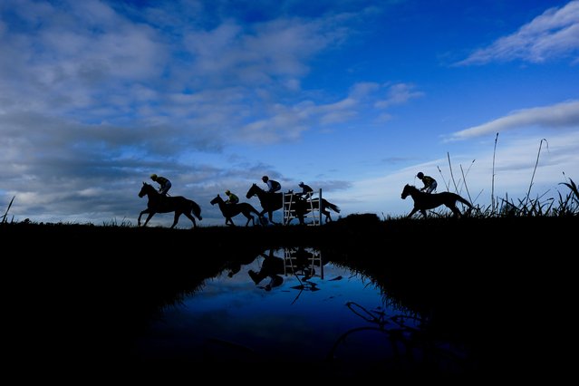 Going to the start for The PricedUp Daily Racing Boost Mares'“Novices” Hurdle at Wincanton Racecourse on December 04, 2025 in Wincanton, England. (Photo by Alan Crowhurst/Getty Images)