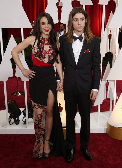 Actress Lorelei Linklater from the Best Picture nominated film “Boyhood” arrives with her boyfriend Justin Jacobs at the 87th Academy Awards in Hollywood, California February 22, 2015. (Photo by Lucas Jackson/Reuters)