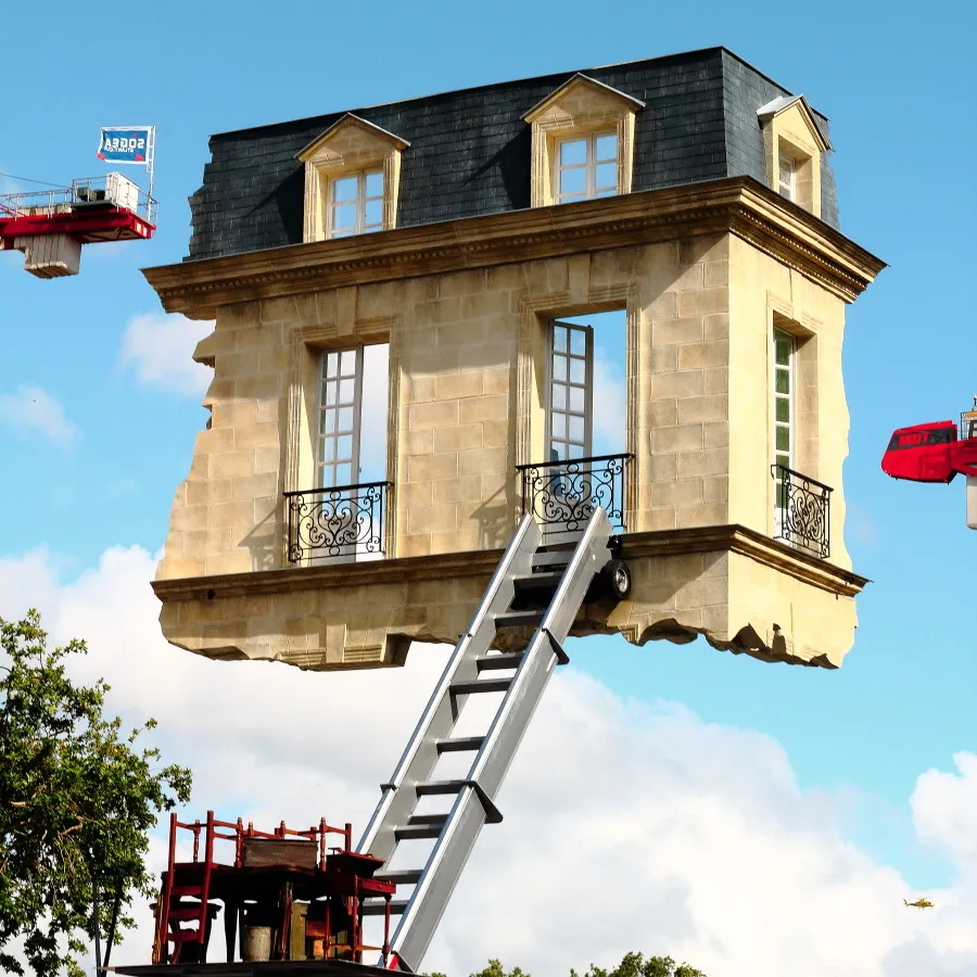 Surreal Floating Room Sculptures by Leandro Erlich