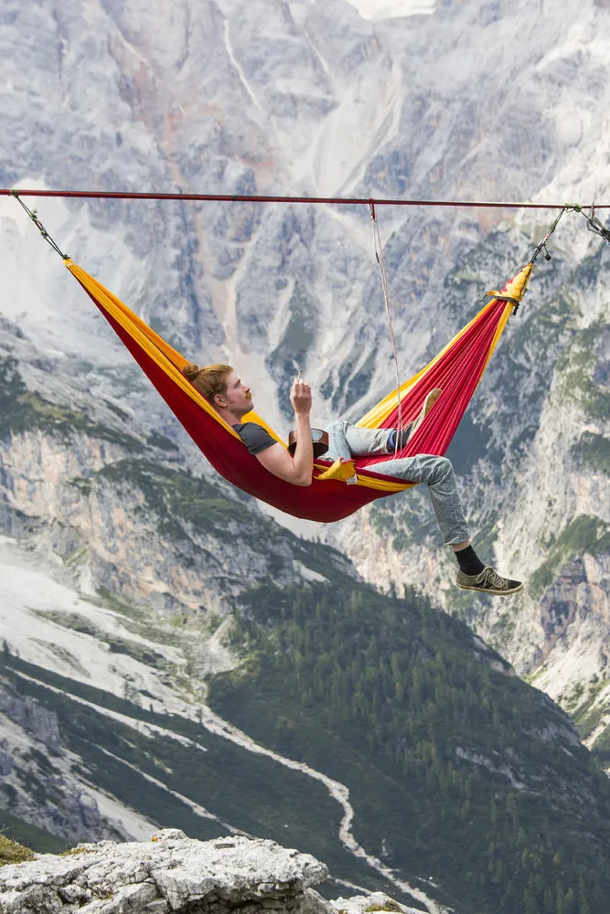 Highline Festival in Monte Piana: Hammocks Miles above Ground