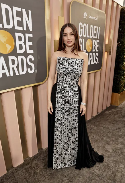Cuban-Spanish actress Ana de Armas arrives at the 80th Annual Golden Globe Awards held at the Beverly Hilton Hotel on January 10, 2023 in Beverly Hills, California. (Photo by Todd Williamson/NBC/NBC via Getty Images)