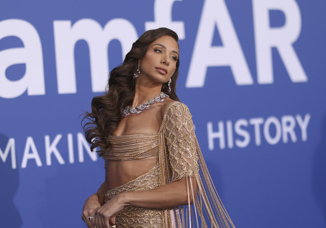 Model Loujain Juffali poses for photographers upon arrival at the amfAR Cinema Against AIDS benefit at the Hotel du Cap-Eden-Roc, during the 76th Cannes international film festival, Cap d'Antibes, southern France, Thursday, May 25, 2023. (Photo by Vianney Le Caer/Invision/AP Photo)