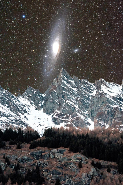 A view of the Andromeda Galaxy in Switzerland. (Photo by Sandro Casutt/Caters News)