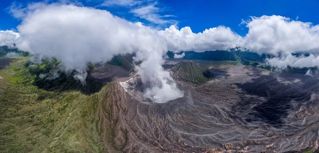 Volcano Bromo, Indonesia. (Photo by Airpano/Caters News)