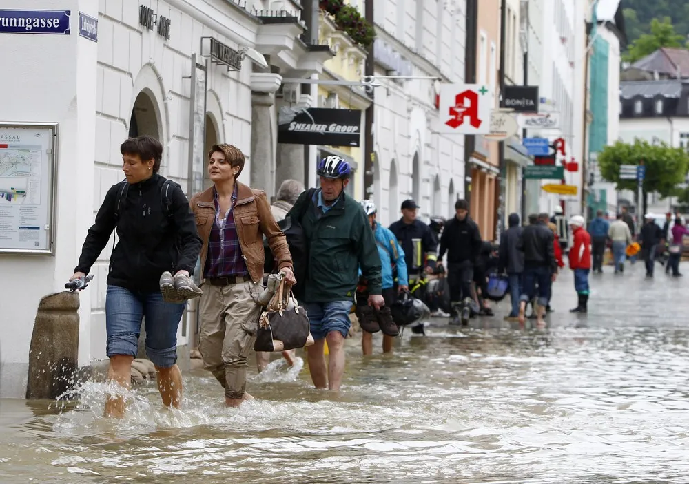 Europe's Floods: Before and After