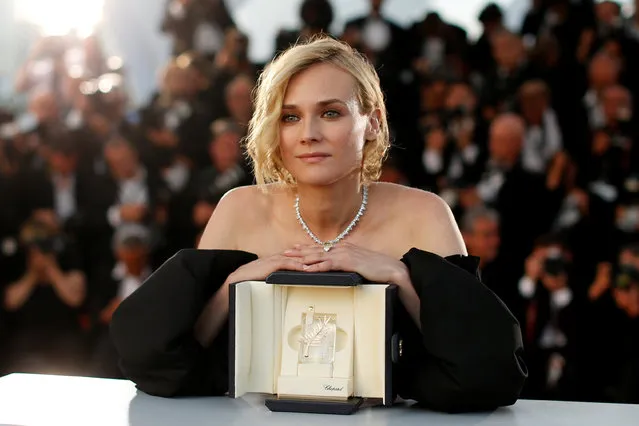 Actress Diane Kruger, who won the award for best actress for her part in the movie “In The Fade” (Aus Dem Nichts), attends the winners photocall during the 70th annual Cannes Film Festival at Palais des Festivals on May 28, 2017 in Cannes, France. (Photo by Regis Duvignau/Reuters)