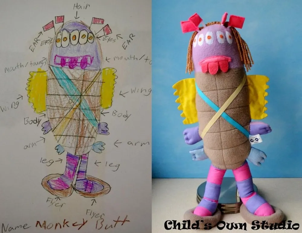Artist Wendy Tsao Transforms Kids Drawings Into Plush Toys
