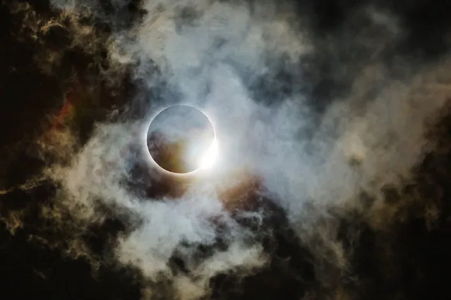 Runner up, Astronomy category. Diamond ring through thin clouds by Wei-feng Xue. The American Eclipse of 2017 seen from the part of the path of totality that went through northern Georgia. This is the diamond ring lighting up some very thin cloud structures, looking almost like space clouds (ie a nebula). (Photo by Wei-Feng Xue/PA Wire/Royal Society Publishing Photography Competition 2017)