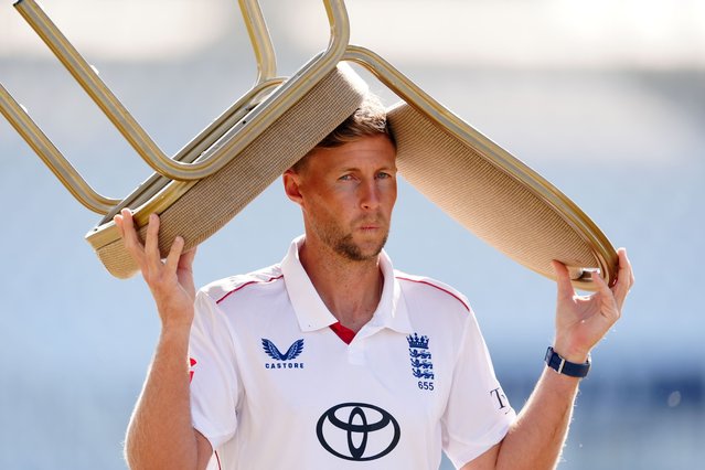 England's Joe Root carries a chair ahead of a nets session at Trent Bridge, Nottingham on Wednesday, May 21, 2025. (Photo by Mike Egerton/PA Images via Getty Images)