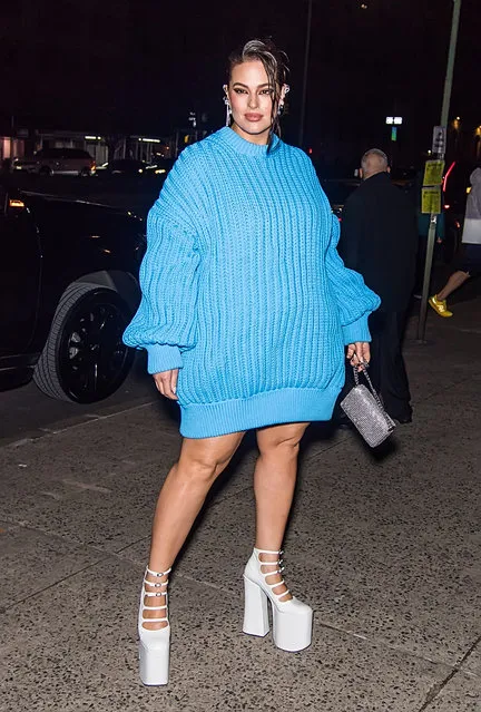 American plus-sized model and television presenter Ashley Graham is seen arriving to Marc Jacobs Runway Show 2023 at the Park Avenue Armory on February 02, 2023 in New York City. (Photo by Ouzounova/Splash News and Pictures)
