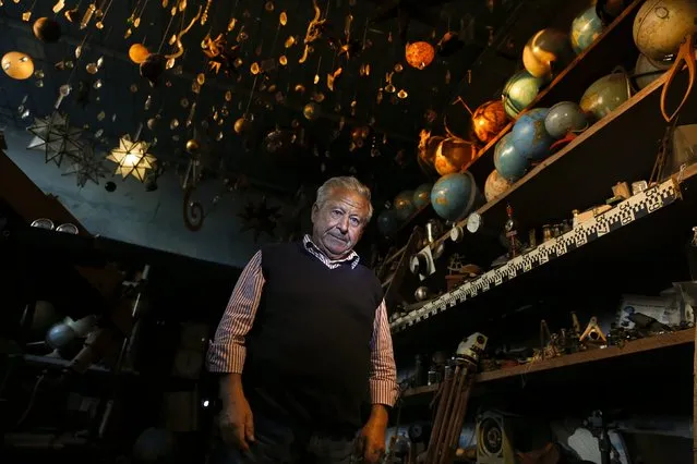 Italian collector Domenico Agostinelli poses in his museum in Dragona, near Rome, October 30, 2014. (Photo by Tony Gentile/Reuters)