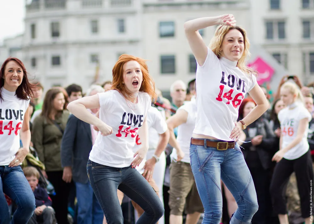 146 West End Stars Hold A Flashmob In Trafalgar Square. Part II