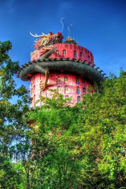 The Wat Samphran temple in Bangkok, Thailand