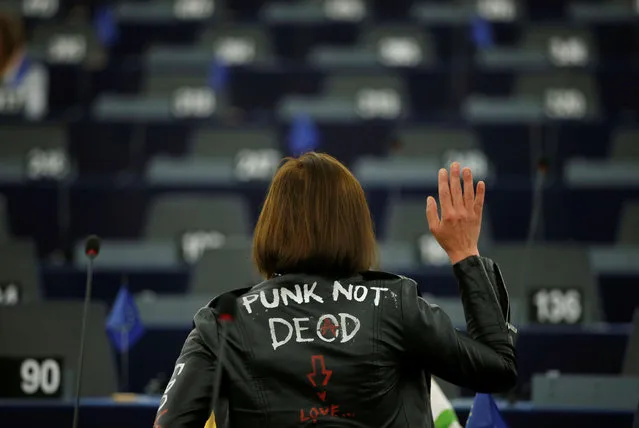 Hungarian Member of the European Parliament Livia Jaroka arrives to attend a debate on the program of the Finnish presidency of the EU for the next six months at the European Parliament in Strasbourg, France, July 17, 2019. (Photo by Vincent Kessler/Reuters)