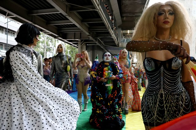 People take part in the annual LGBTQ+ Pride parade in Bangkok, Thailand on June 1, 2024. (Photo by Chalinee Thirasupa/Reuters)