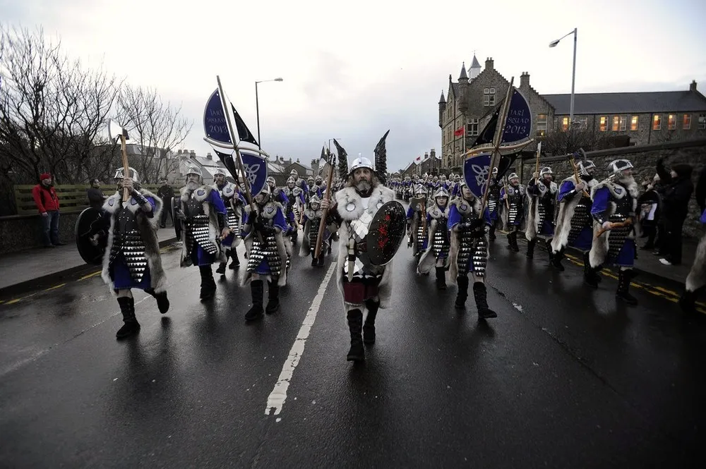 Up Helly Aa Fire Festival In Shetland