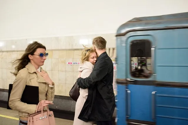 During peak hours, there is a train every 90 seconds, according to a representative of Moscow’s metro. (Photo by Didier Bizet/The Washington Post)