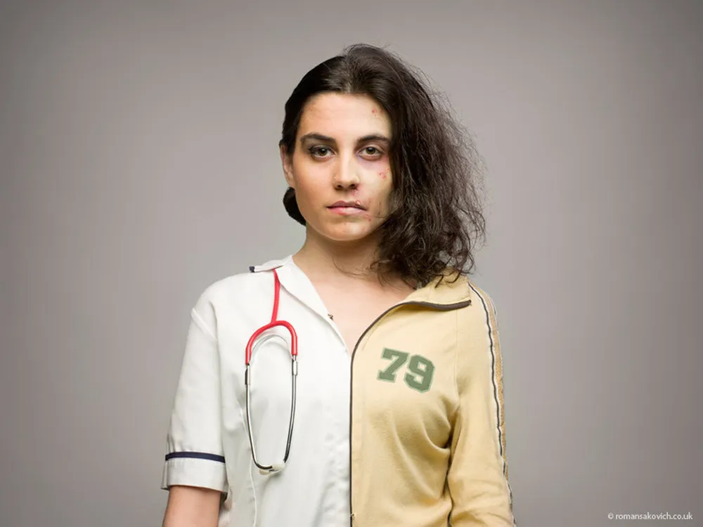 Roman Sakovich's by Portraits Before and After Drug Abuse