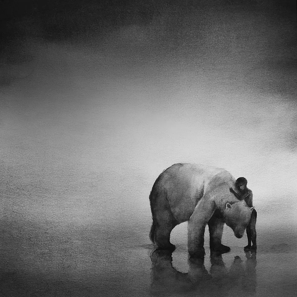 Black and White Watercolors by Artist Elicia Edijanto