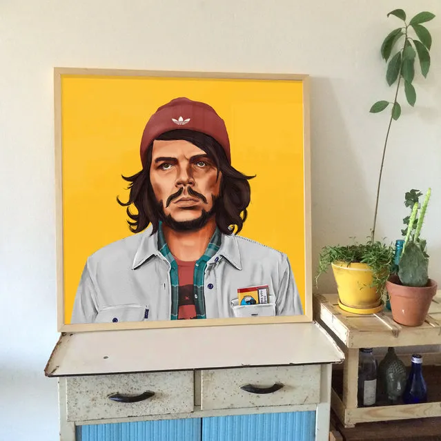 Hipstory: Che Guevara portrait displayed. (Photo by Amti Shimoni/Caters News)