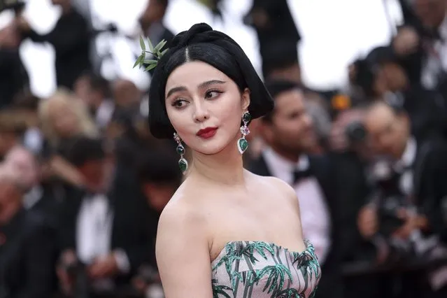 Chinese actress Fan Bingbing poses for photographers upon arrival at the opening ceremony and the premiere of the film “Jeanne du Barry” at the 76th international film festival, Cannes, southern France, Tuesday, May 16, 2023. (Photo by Vianney Le Caer/Invision/AP Photo)