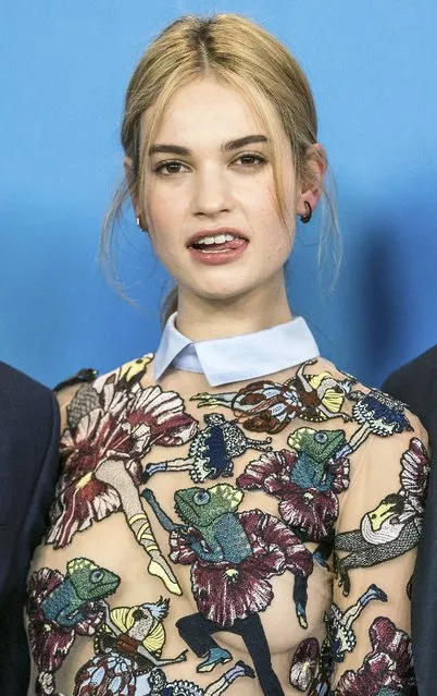 Actress Lily James poses during a photocall to promote the movie “Cinderella” at the 65th Berlinale International Film Festival in Berlin February 13, 2015. (Photo by Hannibal Hanschke/Reuters)