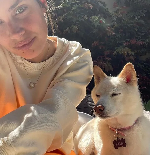 Portuguese model best known for being a Victoria's Secret Angel Sara Sampaio celebrates her dogs birthday in the last decade of August 2023. (Photo by sarasampaio/Instagram)